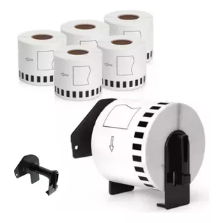 Pack De 6 Rollos + Soporte Etiqueta Dk 1209 - 29mm X 62mm