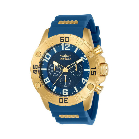 Reloj Para Hombre Invicta Pro Diver 22699 Azul Dorado