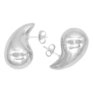 Aretes Pendientes Gota De Agua Mujer, Chapa De Oro 18k