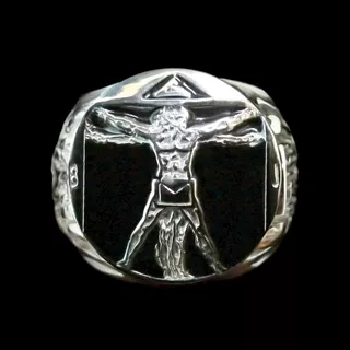 Anillo Masonico. Vitruvio. Plata | Marca: Artemasonico.com