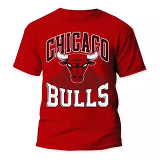 Playera Chicago Bulls Toros Roja Basquetbol 