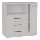 Comoda Orlandi Premium 3 Cajones Y 1 Puerta 91 X 93 X 54 Cm