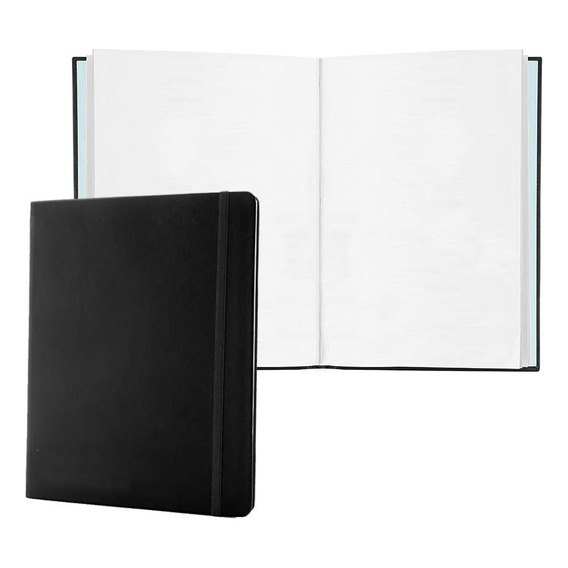 Cuaderno Tipo Moleskine Con Elástico Hojas Lisas - Caissa  