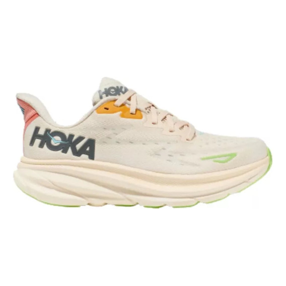 Tenis Running Hoka Clifton 9 Beige Mujer 1127896vls