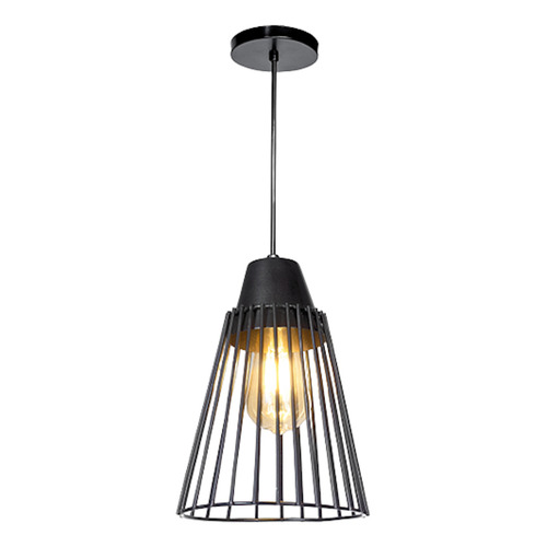 Luminario Colgante Metal Negro Acero Inoxidable Maxxi