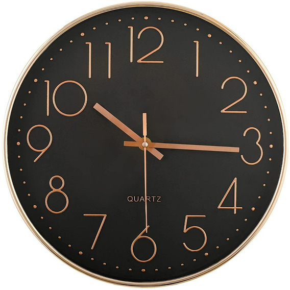 Reloj De Pared Decorativo Moderno 3d Cuarzo Para Sala 30 Cm
