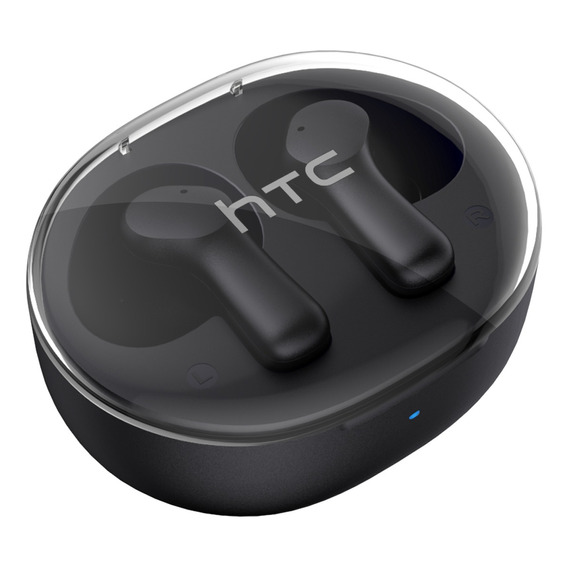Audífonos Bluetooth Inalámbricos Htc Tws2d Tipo C Led Negro 