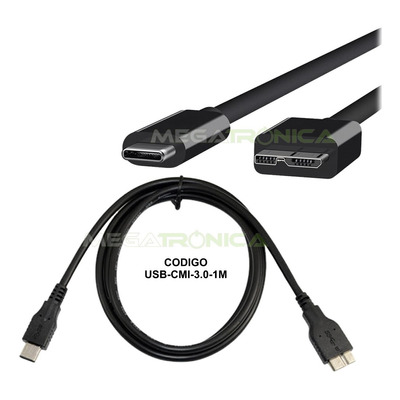 Cable Usb Tipo C V3.0 A Micro Usb Tipo B Largo 1 Mt Alta Vel