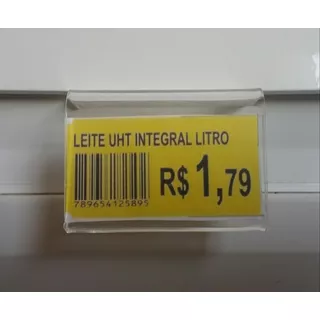 Porta Etiqueta Preço Gôndola Acrílico 150 Peças S/frete