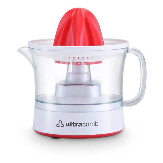 Exprimidor Marca Ultracomb Modelo Ex-2302 Color Blanco/Rojo