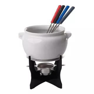 Conjunto De Fondue Aparelho Porcelana 8 Peças Domama Essence