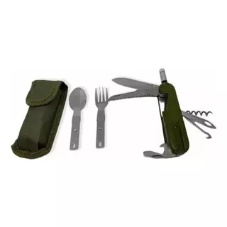 Set Cubiertos Picnic Camping Cuchara Tenedor Linterna