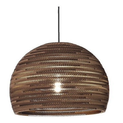 Lámpara Colgante Esferica Diseño Exclusivo Cartón Apto Led
