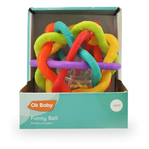 Pelota Sonajero Funny Ball Sujetador Para Bebe Ok Baby Color Multicolor