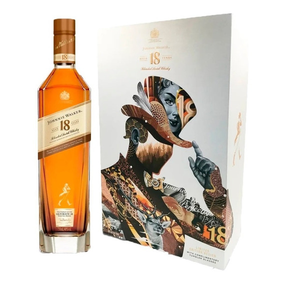 Whisky Johnnie Walker Gold Label 18 Años Con Vasos