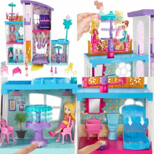 Polly Pocket Mega Casa De Sorpresas 8 Areas De Diversion