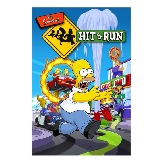 Simpson Hit And Run + Parche Latino Pc Digital Tenelo Hoy