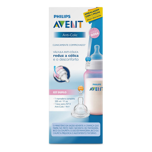 Set Mamadera Anticolicos 330ml Mas Tetina Scd80929 Avent