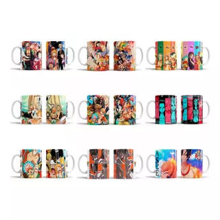 Tazas 11oz One Piece Pack Con 12 Pz. A Elegir Japon Anime