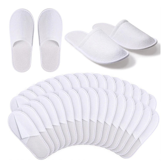 Pantuflas Desechables Blanca Boda Hotel Spa, 50 Pares