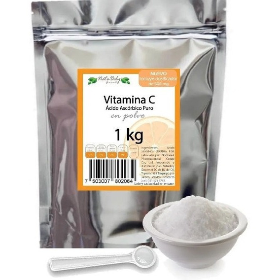 Vitamina C - Polvo - Dura 500 Días  Promoción 1 Kilo $890