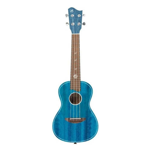 Bamboo Ukulele Concierto De Caoba Con Funda U-23-agua Color Azul