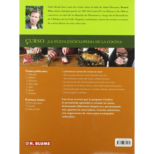 Curso De Cocina: Cordero, De Benoit Witz. Editorial Blume, Tapa Blanda En Español