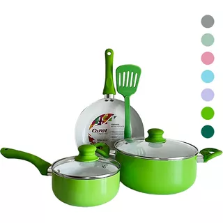 Set De Cocina Juego De Ollas Bateria Ceramica Antiadh. 6pz