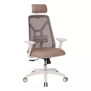 Sillón Ergonómico Silla Tokio Diseño Mesh Blanca Aunclick