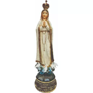 Virgen De Fatima Dorada 60cm Poliresina 530-77069 Religiozzi