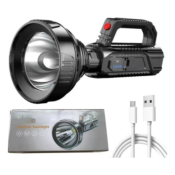 Foco Linterna Led Gigante  Alcance 1200 Mt Usb 