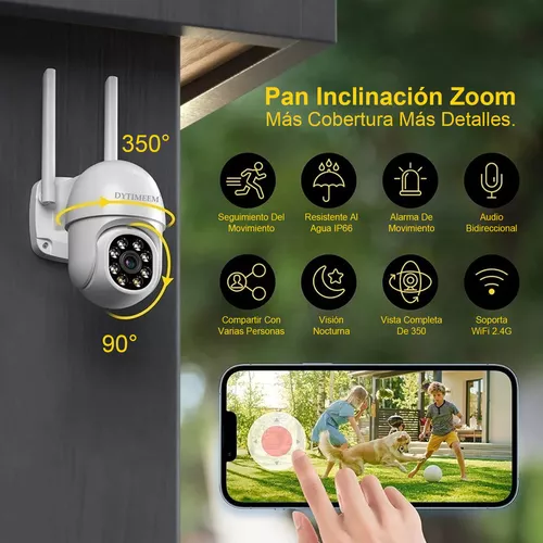 Cámara wi-fi de seguridad TP Link inalámbrica HD 360° con capacidad para  grabar y visión nocturna iOS / Android para interior y exterior