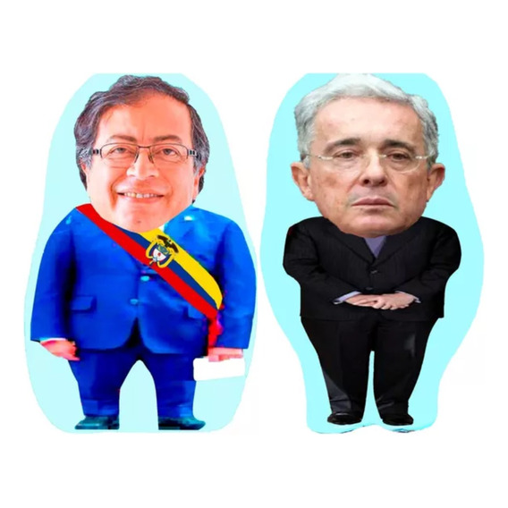Mini Cojines De Petro Y Uribe Chiquitos ( 2 Cojines )