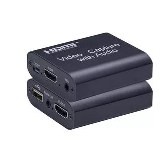 Capturadora De Video Streaming Fhd Hdmi 4k Mic Usb Xbox Ps4