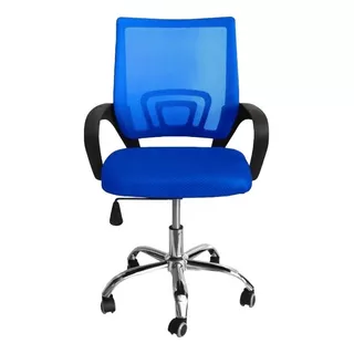 Silla De Escritorio Tcweb Escritorio Mesh Giratoria Ergonómica  Azul Con Tapizado De Mesh