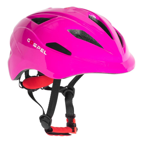 Casco Bicicleta Ciclista Talla M Rosa Con Luz Sl712 Gospel