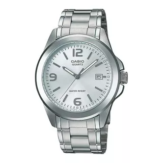 Relógio De Pulso Casio Enticer Mtp-1215 Com Corpo Prateado,  Analógico, Para Masculino, Fundo  Prateado, Com Correia De Aço Inoxidável Cor Prateado, Agulhas Cor Cinza E Branco, Subdials De Cor Cinza, 