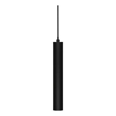 Colgante Led Tubo 32mm 40cm Negro Diseño Tubular Fino Pr Negro