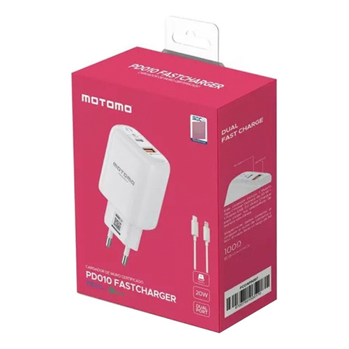 Adaptador Cargador Usb+c 20w Rápido Qc3.0 Pd3.0. Para iPhone