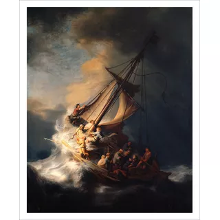 Lamina La Tormenta En El Mar De Galilea Rembrandt 55x68 Cm.