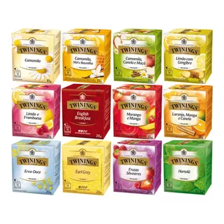 Chá Twinings Kit 12 Caixas 120 Sachês Sabores A Escolher