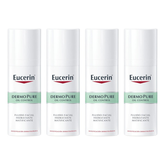 Combo X4 Eucerin Fluido Matificante Dermopure Oil 50ml