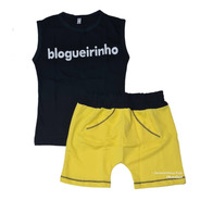 Conjunto Infantil Menino Blogueirinho Camiseta E Bermuda