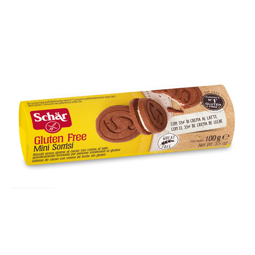 Galletita Schär Mini Sorrisi Rellenas sin TACC sin sal 100 g