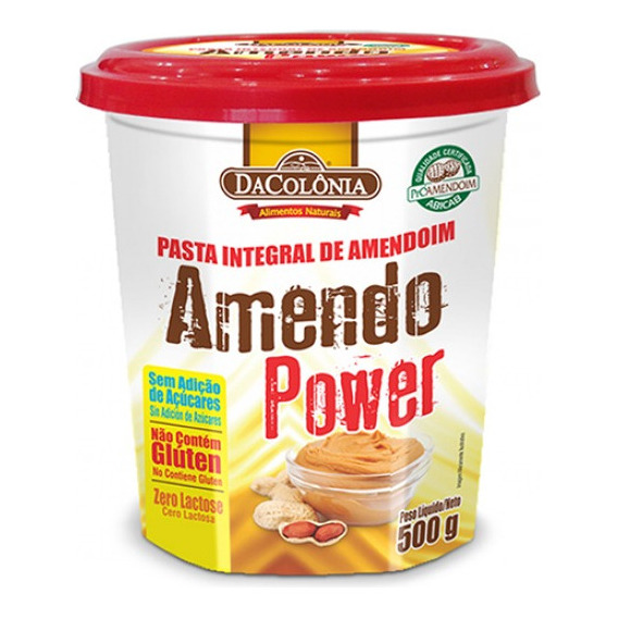 Mantequilla De Maní Sin Azúcar Agregada Amendo Power 500gr