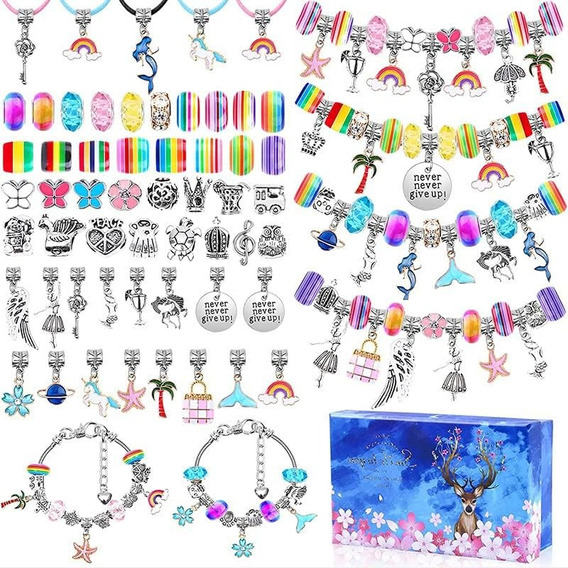 Juego De Charms Para Hacer Pulsera 112 Uds Diy Para Niñas