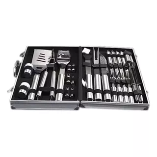 Maleta 26 Pcs Acero Inox Cubiertos Asado Parrilla Barbacoa