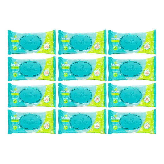 Pampers Kit X12 Toallitas Húmedas Aroma Aloe Vera Bebes 