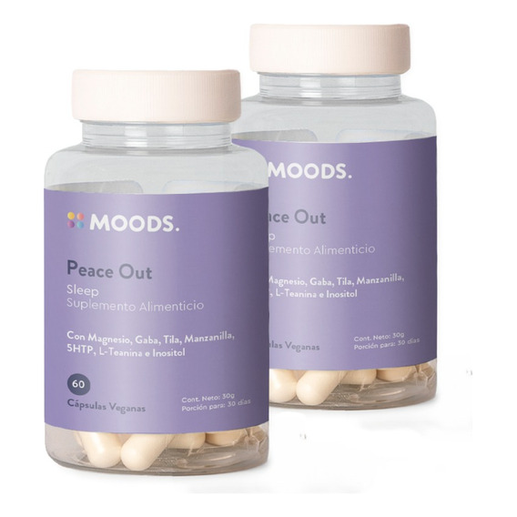 Kit -moods Dormir Sueño Profundo Magnesio Gaba 5htp Inositol