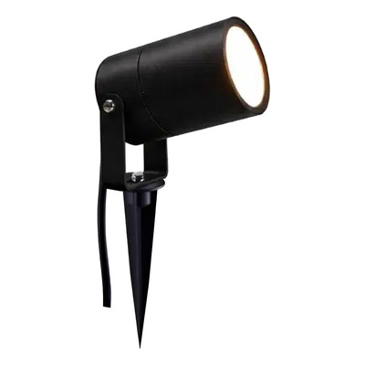 Spot Aluminio Nala Jabalina Y Pared Apto Led Gu10 Cie Negro Exterior